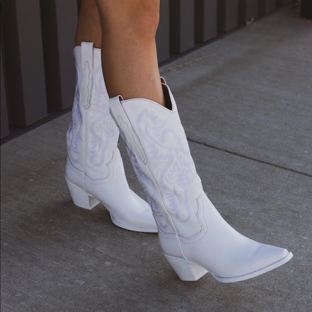 Jeffrey Campbell Dagget Western Boot in White